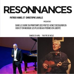 Affiche de Résonances, récital poétique du Printemps des poètes