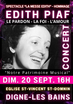 Affiche de La Messe Edith - Hommage à Edith Piaf