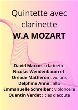 Affiche de Quintette avec clarinette : K581 de W.A Mozart