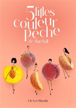 Affiche de 5 filles couleur pêche