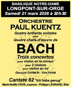 Affiche de Bach : Concertos et cantate