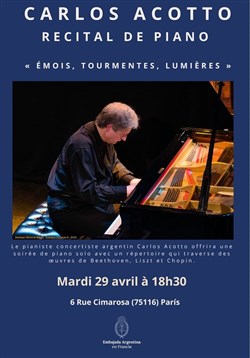 Affiche de Récital de Piano avec Carlos Acotto