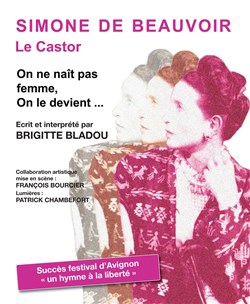 Affiche de Simone de Beauvoir "On ne naît pas femme, on le devient"