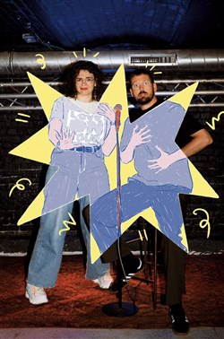 Affiche de 1h de blagues avec Clemzer et Céline Charmion