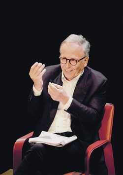 Affiche de Fabrice Luchini dans La Fontaine et le confinement
