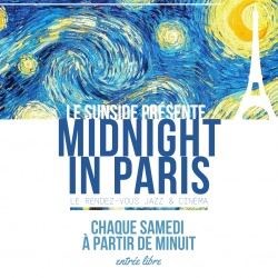 Affiche de Midnight in Paris fête George Gershwin avec le film Manhattan
