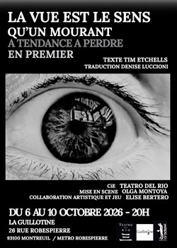 Affiche de La vue est le sens qu'un mourant a tendance à perdre en premier