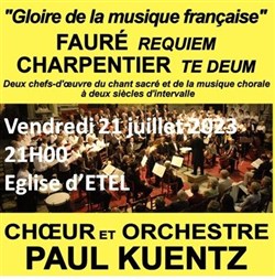 Affiche de Choeur et Orchestre Paul Kuentz : Faure Requiem / Charpentier Te Deum | Etel