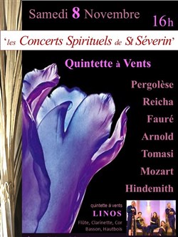 Affiche de Quintette à vents : Pergolèse, Mozart, Fauré, Tomasi...