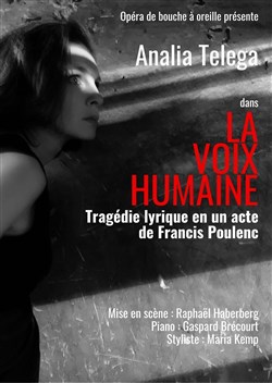 Affiche de La voix humaine, tragédie lyrique de Francis Poulenc