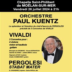 Affiche de Orchestre Paul Kuentz : Vivaldi / Pergolesi | Moëlan-sur-Mer