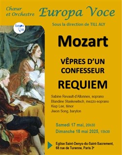 Affiche de Concert Mozart du Choeur Europa Voce