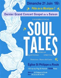Affiche de Grand Concert Gospel pour la Fête de la Musique !