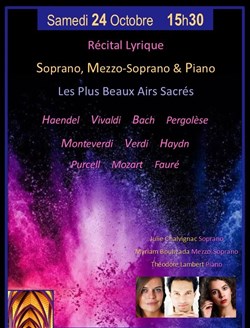 Affiche de Récital Lyrique : Soprano, Mezzo-Soprano et Piano