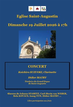 Affiche de Clarinette et orgue à St-Augustin