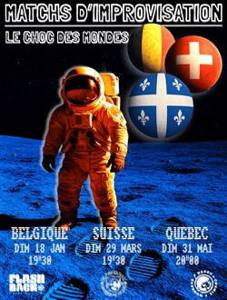 Affiche de Match d'Improvisation théâtrale : Le Choc des Mondes - Toulouse vs Belgique