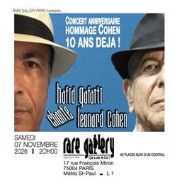 Affiche de Hommage à Leonard Cohen avec Hafid Gafaïti