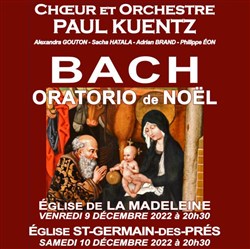 Affiche de Bach Oratorio de noël | choeur et orchestre de Paul Kuentz