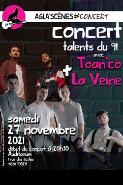 Affiche de Concert Talents du 91 : Toan'Co et La Veine