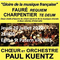 Affiche de Choeur et Orchestre Paul Kuentz : Faure Requiem / Charpentier Te Deum | Vannes
