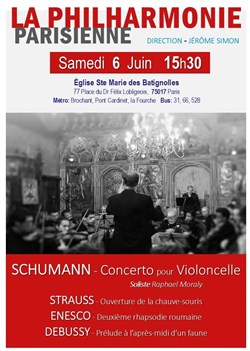 Affiche de Schumann : Concerto pour Violoncelle & Orchestre