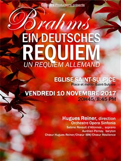 Affiche de Brahms : Requiem Version originale pour deux pianos et Choeur