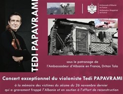 Affiche de Récital pour violon seul de Tedi Papavrami