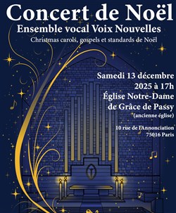 Affiche de Concert de Noël : chorale de Gospels et Christmas Carols