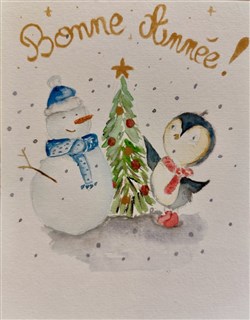 Affiche de Atelier carte de voeux aquarelle