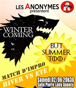 Affiche de Match d'improvisation Hiver vs Eté