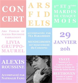 Affiche de Ars Fidelis : Concert de musique de chambre jeune soliste