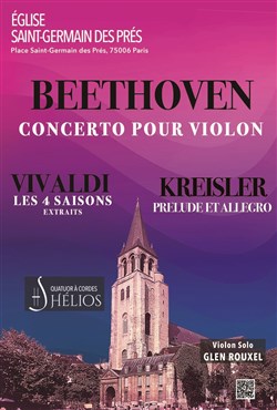 Affiche de Les 4 Saisons de Vivaldi extraits, Prélude et Allegro de Kreisler et Concerto pour violon de Beethoven