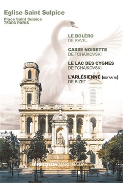 Affiche de Boléro de Ravel, Casse Noisette, Le Lac des Cygnes et L'Arlésienne de Bizet (extraits)