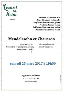 Affiche de Mendelssohn et Chausson