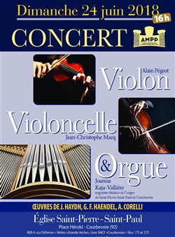 Affiche de Concert violon, violoncelle et orgue