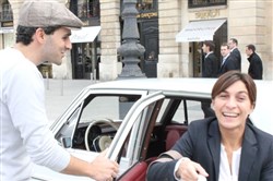 Affiche de Balade guidée en voiture - Mercedes 280 SE de 1970 : Paris Rive gauche