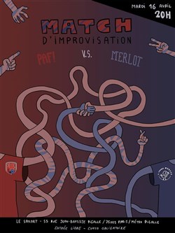 Affiche de Match d'impro : PAF vs Merlot