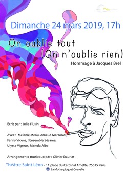 Affiche de On oublie tout (on n'oublie rien) - Hommage à Jacques Brel