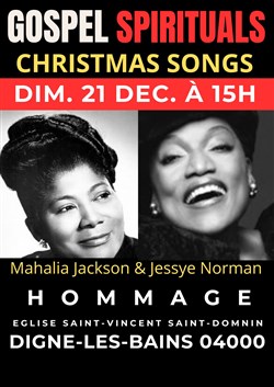 Affiche de Hommage à Mahalia Jackson et Jessye Norman & Christmas Songs