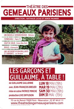 Affiche de Les garçons et Guillaume, à table !