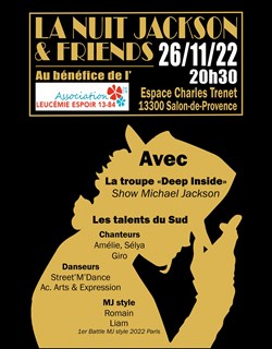 Affiche de La nuit Jackson & Friends pour Leucémie Espoir 13/84
