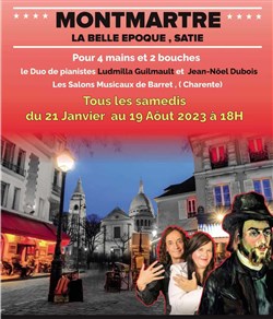 Affiche de Montmartre, La Belle Epoque, Satie pour 4 mains et 2 bouches
