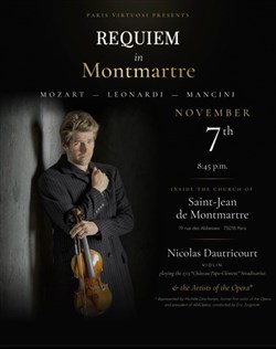 Affiche de Requiem à Montmartre avec Les Artistes de l'Opéra et Nicolas Dautricourt