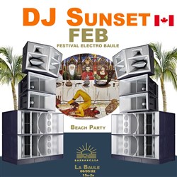 Affiche de Dj Sunset de Montréal pour la grande première du Festival Electro Baule