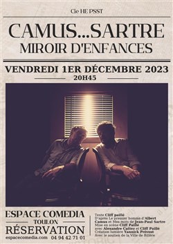Affiche de Camus ... Sartre : Miroir d'Enfances