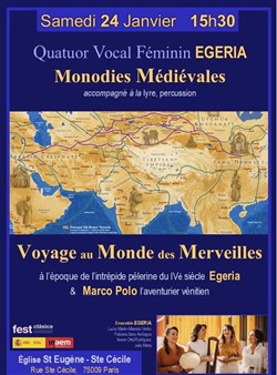 Affiche de Quatuor vocal féminin, monodies médiévales