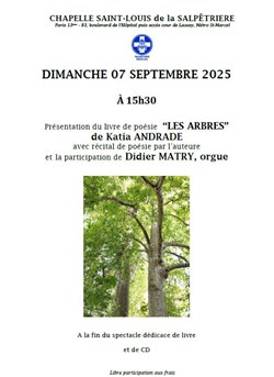 Affiche de Poésies et orgue à la Salpêtrière