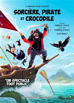 Affiche de Sorcière, pirate et crocodile