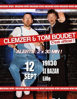 Affiche de 1h de blagues avec Clemzer et Tom Boudet