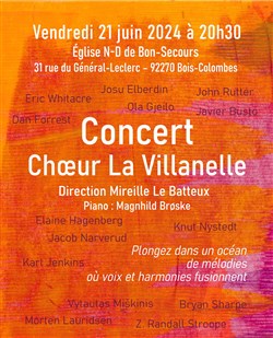 Affiche de Concert Choeur la Villanelle